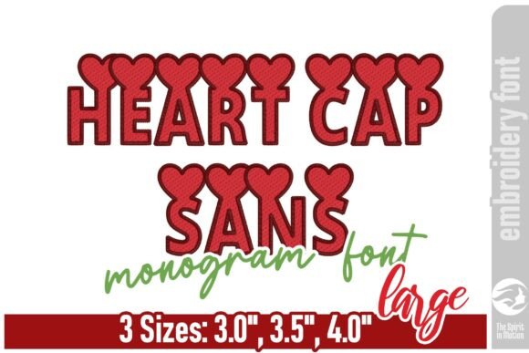 Heart Cap Sans Monogram Font – Large