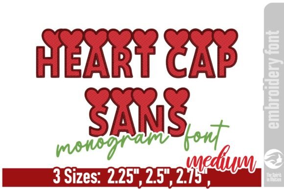 Heart Cap Sans Monogram Font – Medium