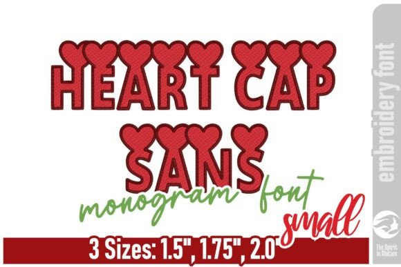 Heart Cap Sans Monogram Font – Small