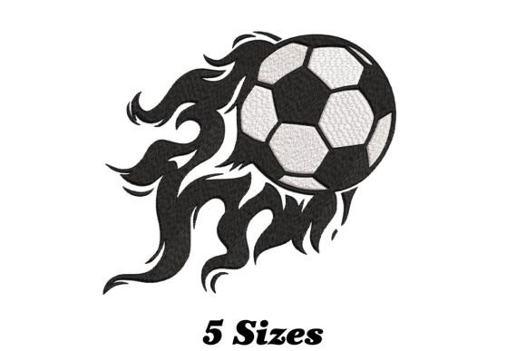 Soccer Ball on Fire: A Playful Holiday Embroidery Spark